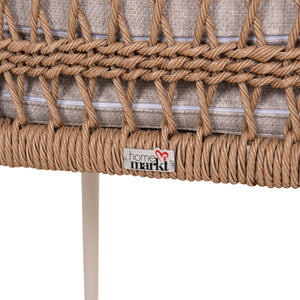 ΠΟΛΥΘΡΟΝΑ BOXER HM6556.02 ΑΛΟΥΜΙΝΙΟ & OLEFIN ΜΠΕΖ-TWIST WICKER 58x60x80Yεκ - Pakobazaar