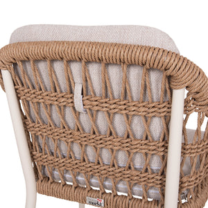 ΠΟΛΥΘΡΟΝΑ BOXER HM6556.02 ΑΛΟΥΜΙΝΙΟ & OLEFIN ΜΠΕΖ-TWIST WICKER 58x60x80Yεκ - Pakobazaar