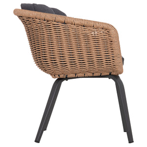 ΠΟΛΥΘΡΟΝΑ VICTUS HM6559.01 ΑΛΟΥΜΙΝΙΟ & OLEFIN ΓΚΡΙ-TWIST WICKER 60x62x76Yεκ - Pakobazaar