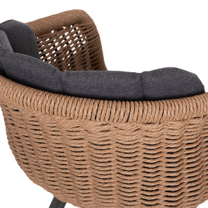 ΠΟΛΥΘΡΟΝΑ VICTUS HM6559.01 ΑΛΟΥΜΙΝΙΟ & OLEFIN ΓΚΡΙ-TWIST WICKER 60x62x76Yεκ - Pakobazaar