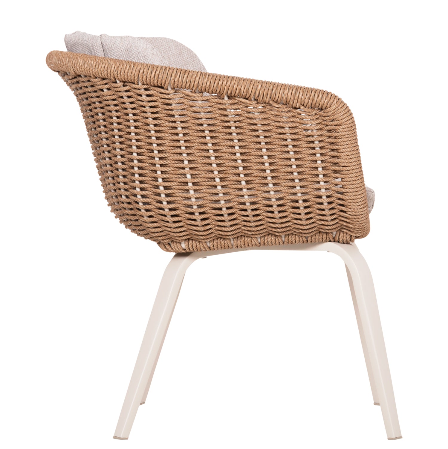 ΠΟΛΥΘΡΟΝΑ VICTUS HM6559.02 ΑΛΟΥΜΙΝΙΟ & OLEFIN ΜΠΕΖ-TWIST WICKER 60x62x76Yεκ - Pakobazaar