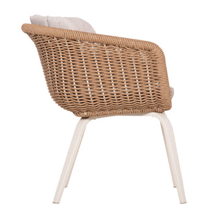 ΠΟΛΥΘΡΟΝΑ VICTUS HM6559.02 ΑΛΟΥΜΙΝΙΟ & OLEFIN ΜΠΕΖ-TWIST WICKER 60x62x76Yεκ - Pakobazaar