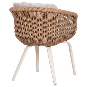 ΠΟΛΥΘΡΟΝΑ VICTUS HM6559.02 ΑΛΟΥΜΙΝΙΟ & OLEFIN ΜΠΕΖ-TWIST WICKER 60x62x76Yεκ - Pakobazaar