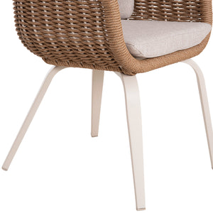 ΠΟΛΥΘΡΟΝΑ VICTUS HM6559.02 ΑΛΟΥΜΙΝΙΟ & OLEFIN ΜΠΕΖ-TWIST WICKER 60x62x76Yεκ - Pakobazaar