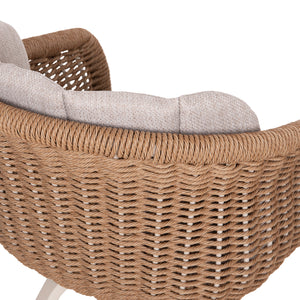 ΠΟΛΥΘΡΟΝΑ VICTUS HM6559.02 ΑΛΟΥΜΙΝΙΟ & OLEFIN ΜΠΕΖ-TWIST WICKER 60x62x76Yεκ - Pakobazaar