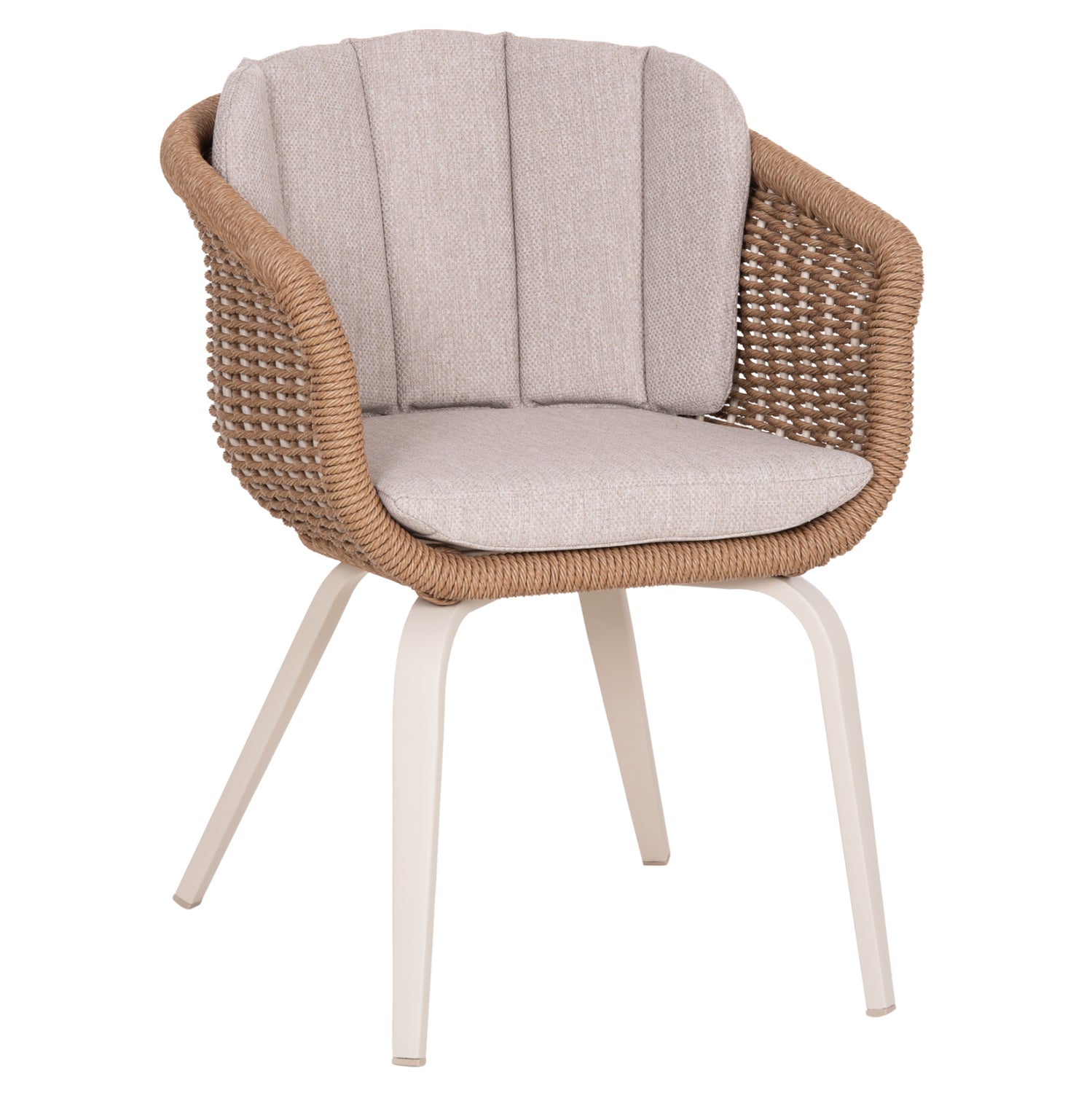 ΠΟΛΥΘΡΟΝΑ VICTUS HM6559.02 ΑΛΟΥΜΙΝΙΟ & OLEFIN ΜΠΕΖ-TWIST WICKER 60x62x76Yεκ - Pakobazaar