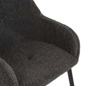ΠΟΛΥΘΡΟΝΑ SHELLY HM8591.01 ΥΦΑΣΜΑ TEDDY ΓΚΡΙ ΜΕ ΜΑΥΡΑ ΜΕΤΑΛΛΙΚΑ ΠΟΔΙΑ 57x55x87Yεκ. - Pakobazaar