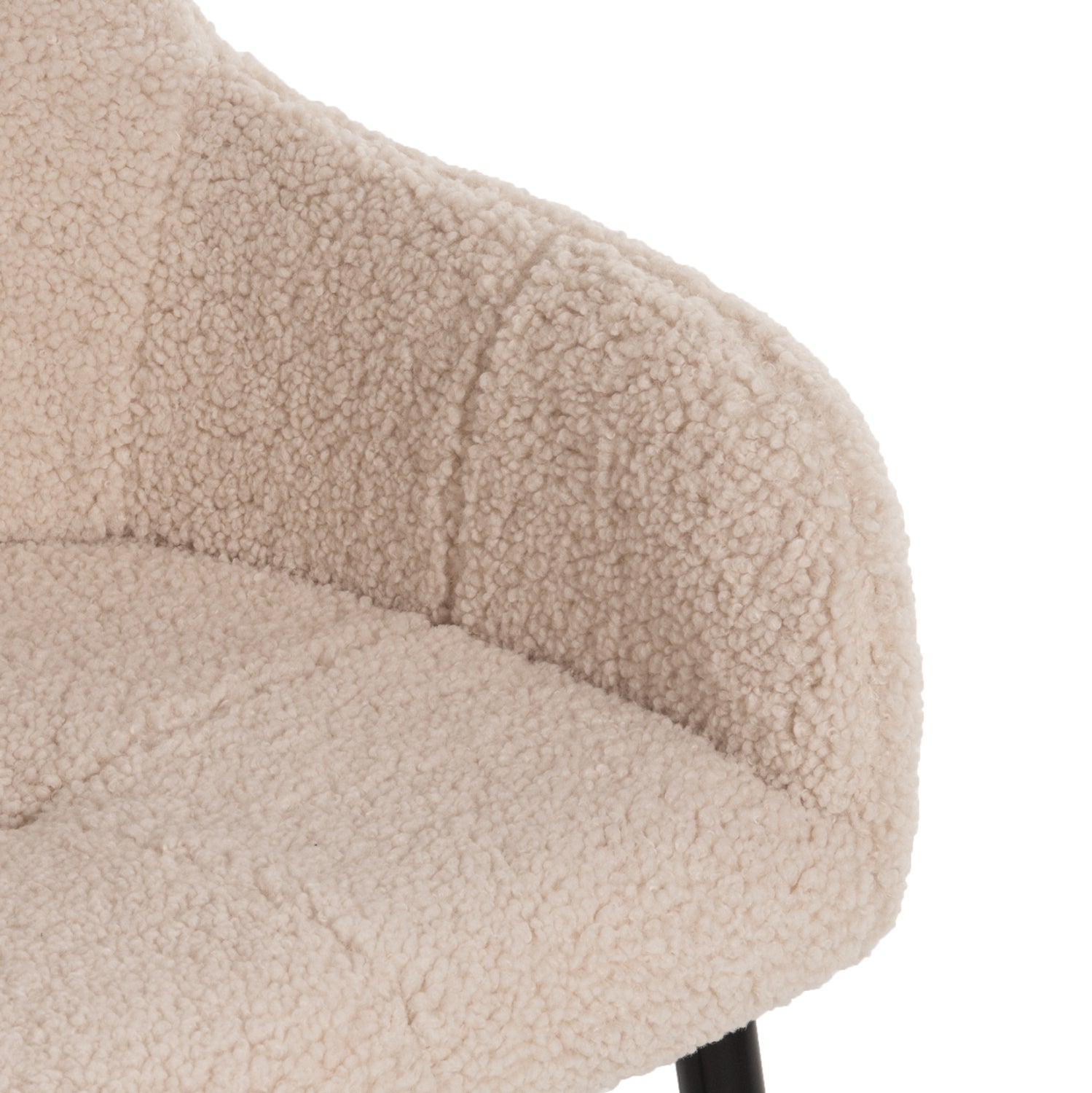 ΠΟΛΥΘΡΟΝΑ SHELLY HM8591.02 ΥΦΑΣΜΑ TEDDY ΛΕΥΚΟ-ΜΑΥΡΑ ΜΕΤΑΛΛΙΚΑ ΠΟΔΙΑ 57x55x87Yεκ. - Pakobazaar