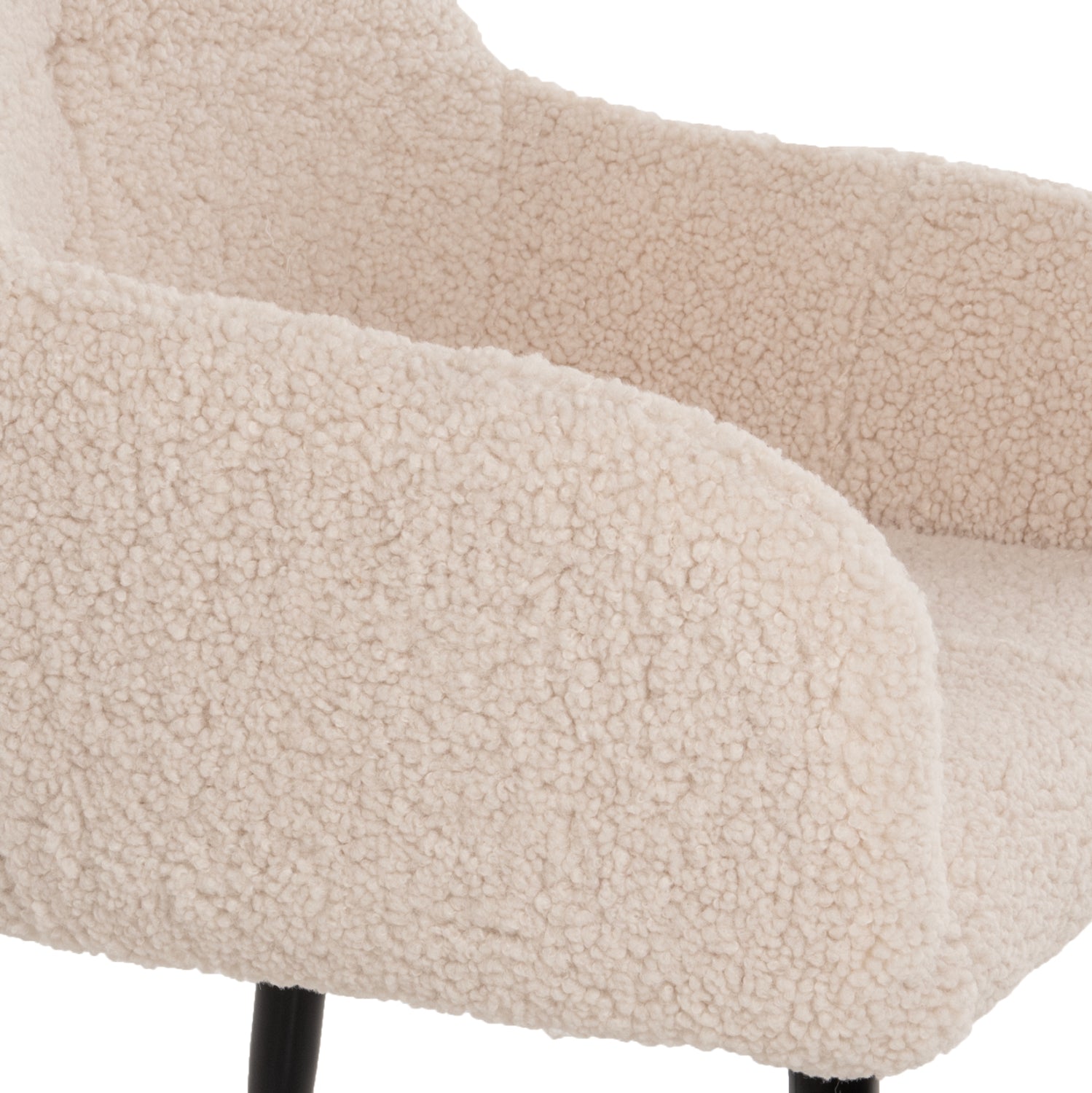 ΠΟΛΥΘΡΟΝΑ SHELLY HM8591.02 ΥΦΑΣΜΑ TEDDY ΛΕΥΚΟ-ΜΑΥΡΑ ΜΕΤΑΛΛΙΚΑ ΠΟΔΙΑ 57x55x87Yεκ. - Pakobazaar
