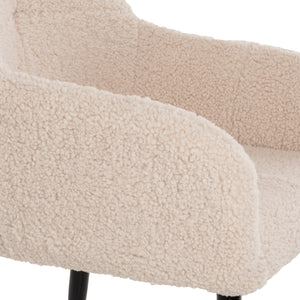 ΠΟΛΥΘΡΟΝΑ SHELLY HM8591.02 ΥΦΑΣΜΑ TEDDY ΛΕΥΚΟ-ΜΑΥΡΑ ΜΕΤΑΛΛΙΚΑ ΠΟΔΙΑ 57x55x87Yεκ. - Pakobazaar
