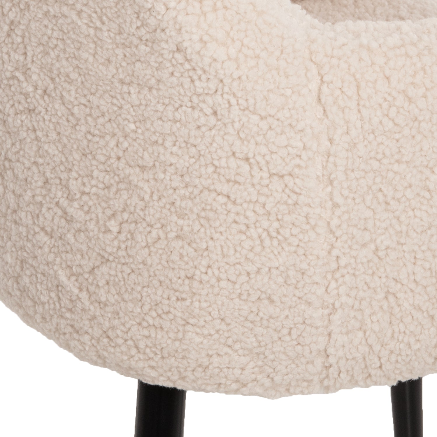 ΠΟΛΥΘΡΟΝΑ SHELLY HM8591.02 ΥΦΑΣΜΑ TEDDY ΛΕΥΚΟ-ΜΑΥΡΑ ΜΕΤΑΛΛΙΚΑ ΠΟΔΙΑ 57x55x87Yεκ. - Pakobazaar