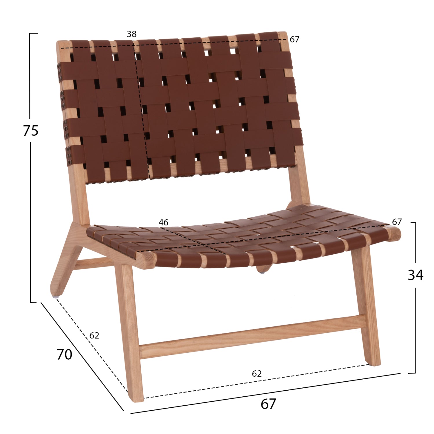 ΠΟΛΥΘΡΟΝΑ HM9326.01 FELIPE ΞΥΛΟ ΤΟΟΝ ΜΕ ΠΛΕΞΗ PU 67x70x75Y εκ. - Pakobazaar