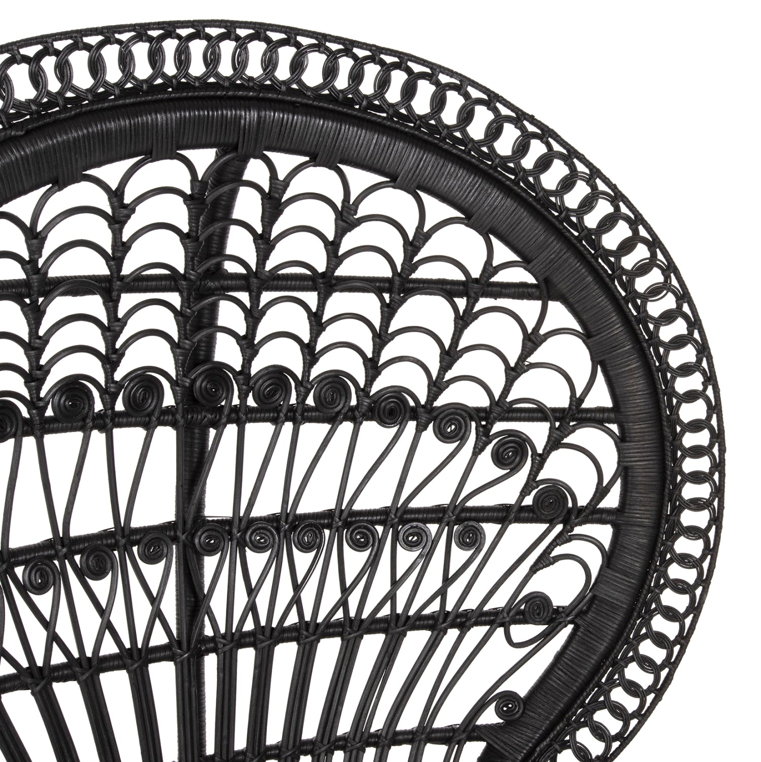 ΠΟΛΥΘΡΟΝΑ ROYAL PEACOCK HM9342.03 RATTAN ΜΑΥΡΟ-ΜΑΞΙΛΑΡΙ ΜΑΥΡΟ 114x72x150Yεκ. - Pakobazaar