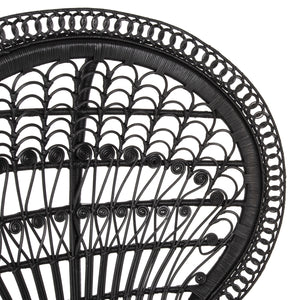 ΠΟΛΥΘΡΟΝΑ ROYAL PEACOCK HM9342.03 RATTAN ΜΑΥΡΟ-ΜΑΞΙΛΑΡΙ ΜΑΥΡΟ 114x72x150Yεκ. - Pakobazaar