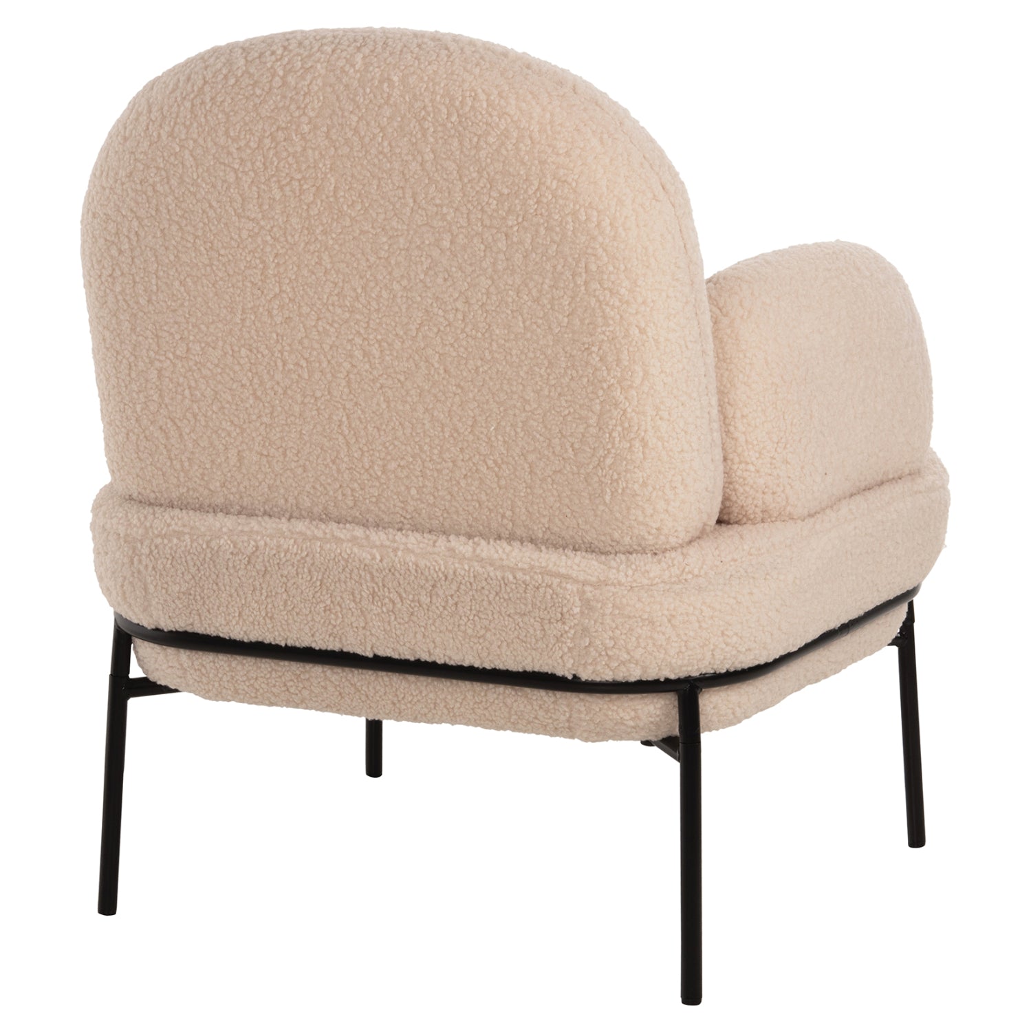 ΠΟΛΥΘΡΟΝΑ AGNES HM9525.20 ΕΚΡΟΥ ΜΠΟΥΚΛΕ-ΜΑΥΡΑ ΜΕΤΑΛΛΙΚΑ ΠΟΔΙΑ 74x71x83Υεκ. - Pakobazaar