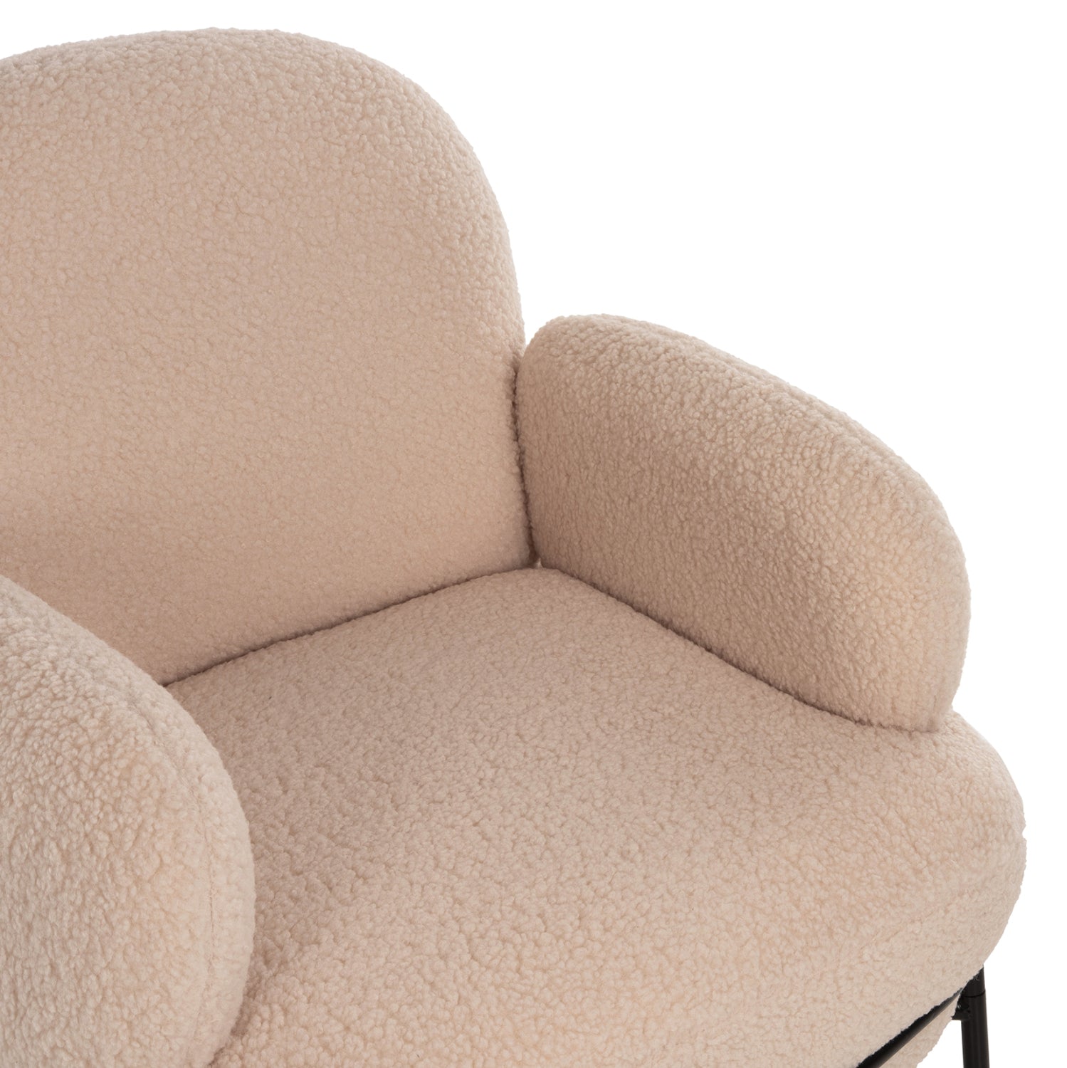 ΠΟΛΥΘΡΟΝΑ AGNES HM9525.20 ΕΚΡΟΥ ΜΠΟΥΚΛΕ-ΜΑΥΡΑ ΜΕΤΑΛΛΙΚΑ ΠΟΔΙΑ 74x71x83Υεκ. - Pakobazaar