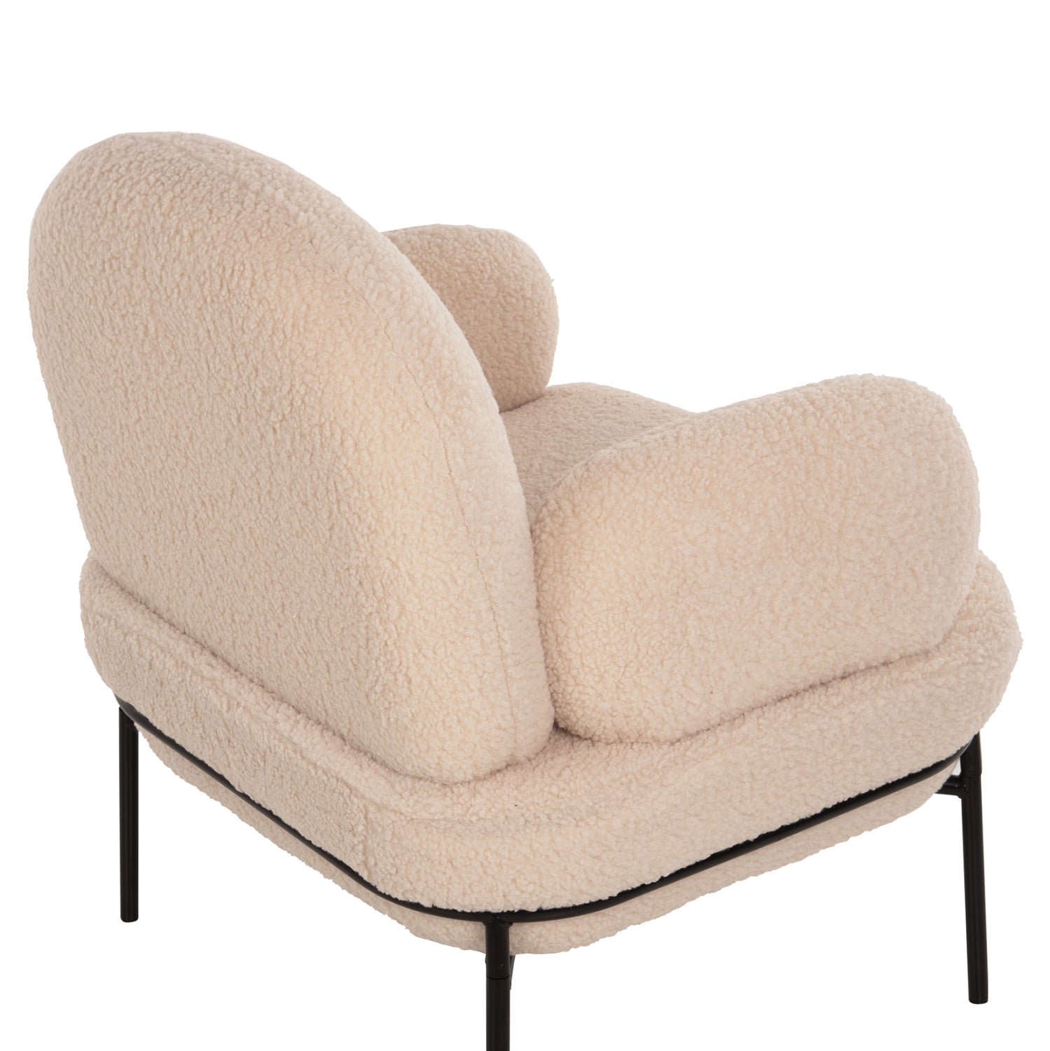 ΠΟΛΥΘΡΟΝΑ AGNES HM9525.20 ΕΚΡΟΥ ΜΠΟΥΚΛΕ-ΜΑΥΡΑ ΜΕΤΑΛΛΙΚΑ ΠΟΔΙΑ 74x71x83Υεκ. - Pakobazaar