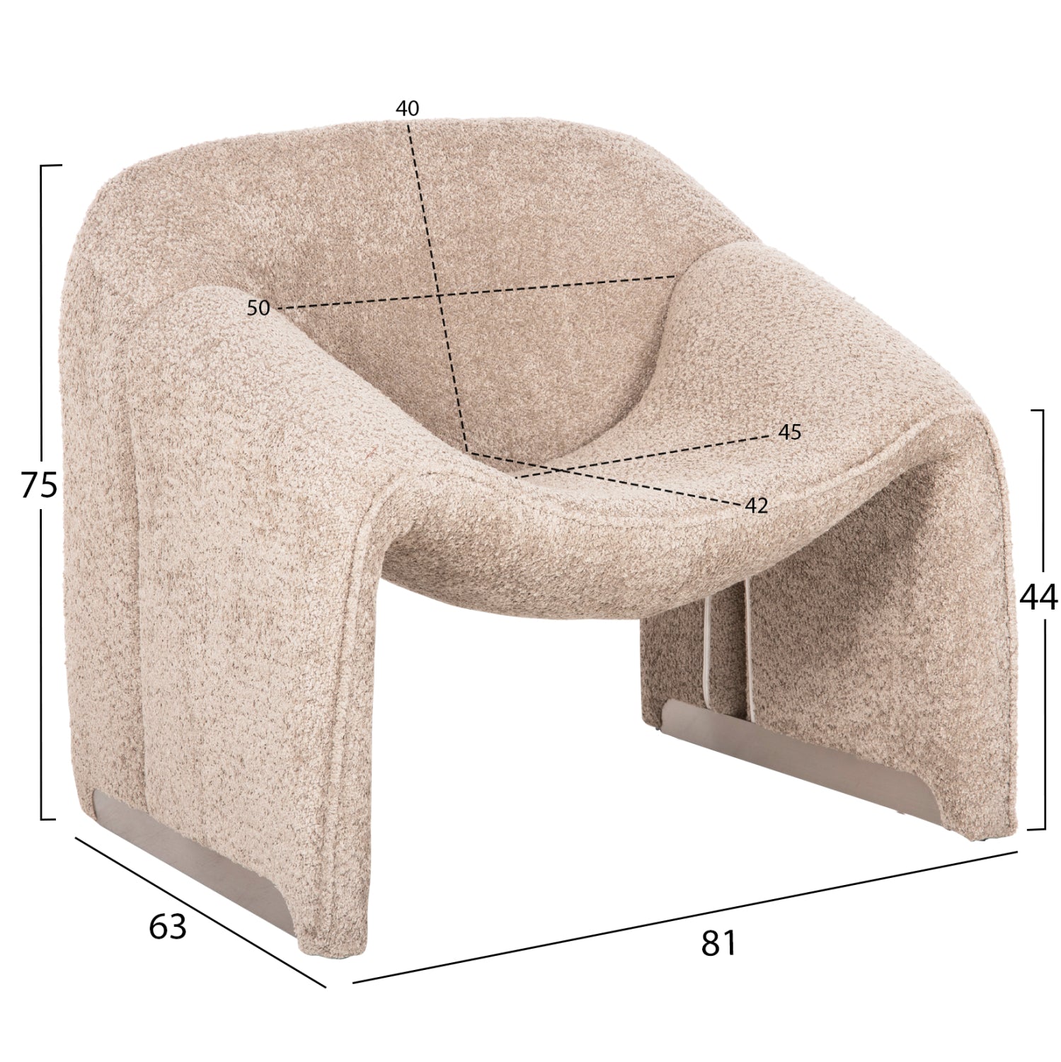 ΠΟΛΥΘΡΟΝΑ SPINER HM9599.08 ΜΠΕΖ ΜΠΟΥΚΛΕ ΥΦΑΣΜΑ 81x64x74Υεκ. - Pakobazaar