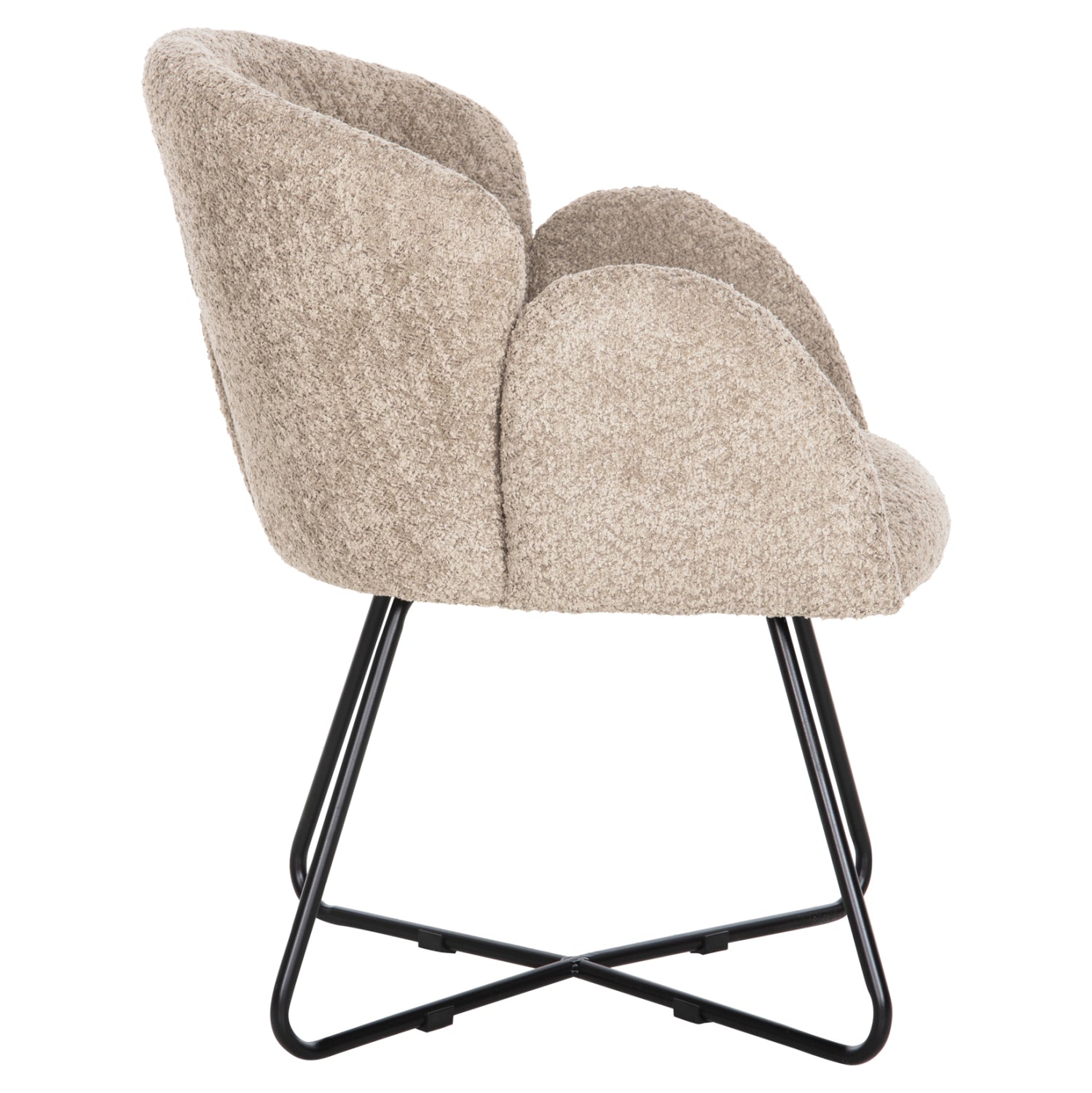 ΠΟΛΥΘΡΟΝΑ HARNIS HM9603.08 ΜΠΕΖ ΜΠΟΥΚΛΕ-ΜΑΥΡΑ ΜΕΤΑΛ.ΠΟΔΙΑ ΧΙΑΣΤΙ 59,5x64x77Υεκ - Pakobazaar