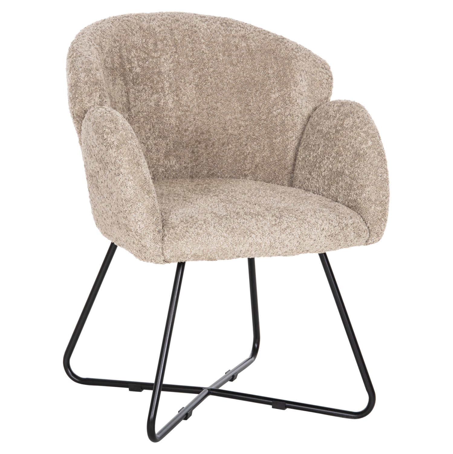 ΠΟΛΥΘΡΟΝΑ HARNIS HM9603.08 ΜΠΕΖ ΜΠΟΥΚΛΕ-ΜΑΥΡΑ ΜΕΤΑΛ.ΠΟΔΙΑ ΧΙΑΣΤΙ 59,5x64x77Υεκ - Pakobazaar