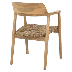 ΠΟΛΥΘΡΟΝΑ KINGSLEY HM9634.01 ΞΥΛΟ TEAK & ΨΑΘΑ ΣΕ ΦΥΣΙΚΟ ΧΡΩΜΑ 57,5x54x80Yεκ. - Pakobazaar