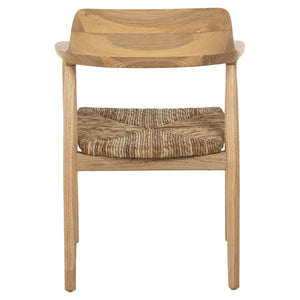 ΠΟΛΥΘΡΟΝΑ KINGSLEY HM9634.01 ΞΥΛΟ TEAK & ΨΑΘΑ ΣΕ ΦΥΣΙΚΟ ΧΡΩΜΑ 57,5x54x80Yεκ. - Pakobazaar