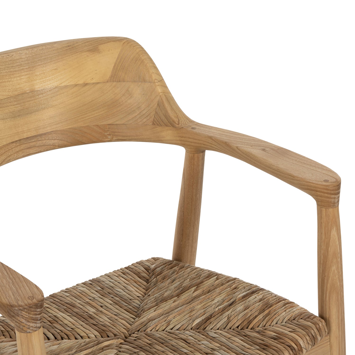 ΠΟΛΥΘΡΟΝΑ KINGSLEY HM9634.01 ΞΥΛΟ TEAK & ΨΑΘΑ ΣΕ ΦΥΣΙΚΟ ΧΡΩΜΑ 57,5x54x80Yεκ. - Pakobazaar