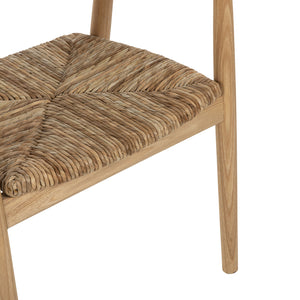 ΠΟΛΥΘΡΟΝΑ KINGSLEY HM9634.01 ΞΥΛΟ TEAK & ΨΑΘΑ ΣΕ ΦΥΣΙΚΟ ΧΡΩΜΑ 57,5x54x80Yεκ. - Pakobazaar
