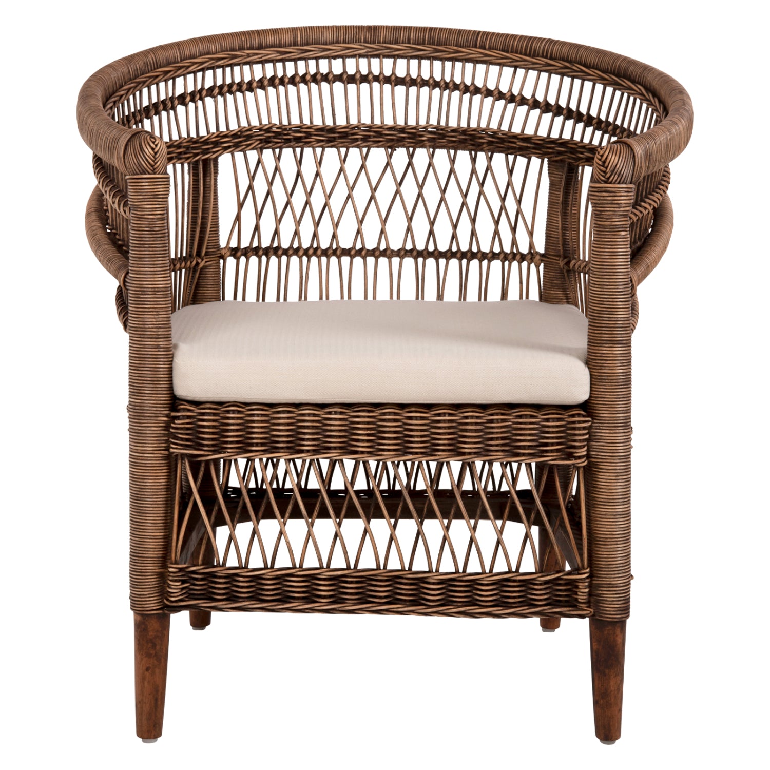 ΠΟΛΥΘΡΟΝΑ MALAWI HM9635.01 ΞΥΛΟ ΜΑΟΝΙ ΜΕ RATTAN ΚΑΦΕ-ΛΕΥΚΟ ΜΑΞΙΛΑΡΙ 80x70x86Υεκ. - Pakobazaar