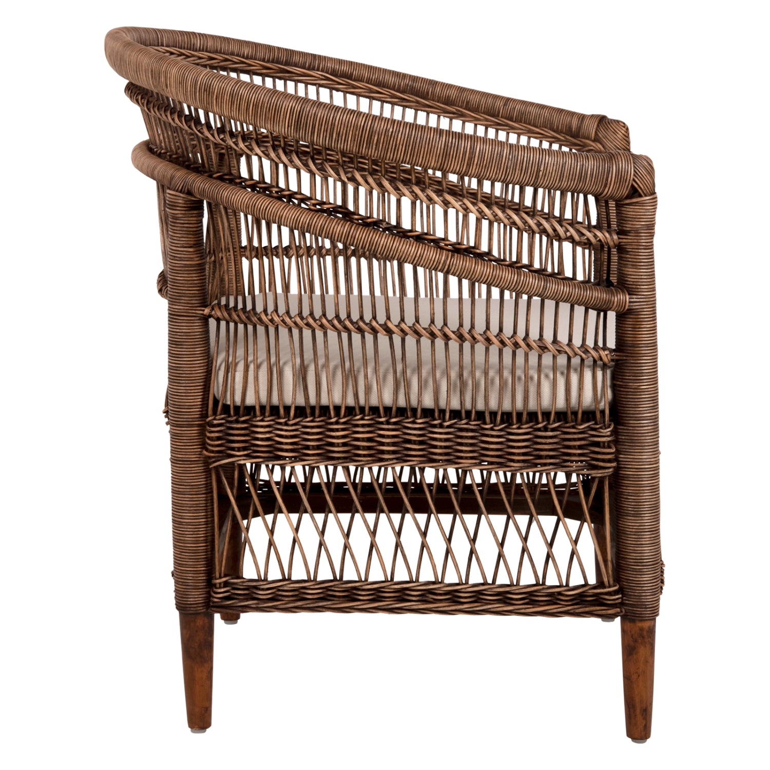 ΠΟΛΥΘΡΟΝΑ MALAWI HM9635.01 ΞΥΛΟ ΜΑΟΝΙ ΜΕ RATTAN ΚΑΦΕ-ΛΕΥΚΟ ΜΑΞΙΛΑΡΙ 80x70x86Υεκ. - Pakobazaar