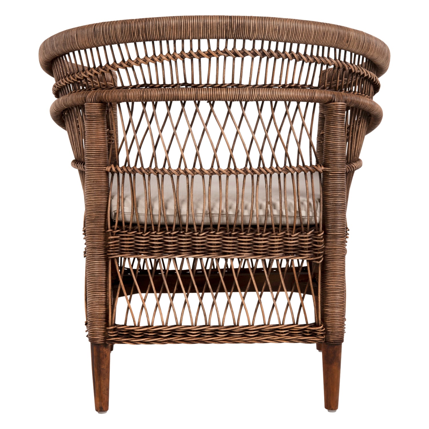 ΠΟΛΥΘΡΟΝΑ MALAWI HM9635.01 ΞΥΛΟ ΜΑΟΝΙ ΜΕ RATTAN ΚΑΦΕ-ΛΕΥΚΟ ΜΑΞΙΛΑΡΙ 80x70x86Υεκ. - Pakobazaar