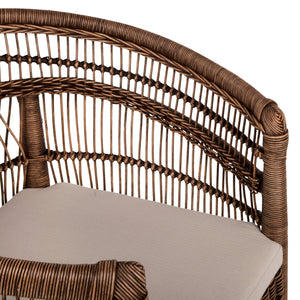 ΠΟΛΥΘΡΟΝΑ MALAWI HM9635.01 ΞΥΛΟ ΜΑΟΝΙ ΜΕ RATTAN ΚΑΦΕ-ΛΕΥΚΟ ΜΑΞΙΛΑΡΙ 80x70x86Υεκ. - Pakobazaar