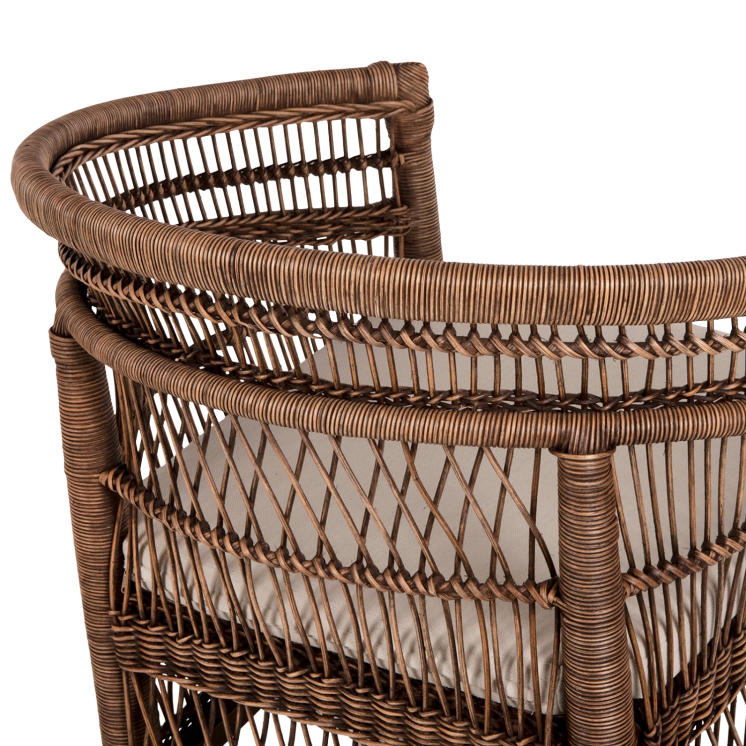 ΠΟΛΥΘΡΟΝΑ MALAWI HM9635.01 ΞΥΛΟ ΜΑΟΝΙ ΜΕ RATTAN ΚΑΦΕ-ΛΕΥΚΟ ΜΑΞΙΛΑΡΙ 80x70x86Υεκ. - Pakobazaar
