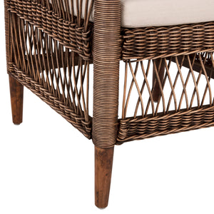 ΠΟΛΥΘΡΟΝΑ MALAWI HM9635.01 ΞΥΛΟ ΜΑΟΝΙ ΜΕ RATTAN ΚΑΦΕ-ΛΕΥΚΟ ΜΑΞΙΛΑΡΙ 80x70x86Υεκ. - Pakobazaar