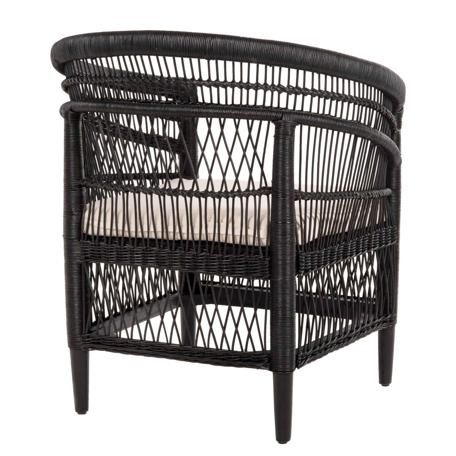 ΠΟΛΥΘΡΟΝΑ MALAWI HM9635.03 ΞΥΛΟ ΜΑΟΝΙ ΜΕ RATTAN ΜΑΥΡΟ-ΛΕΥΚΟ ΜΑΞΙΛΑΡΙ 80x70x86Υεκ. - Pakobazaar