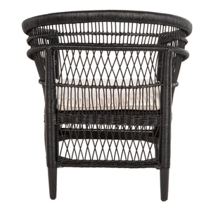 ΠΟΛΥΘΡΟΝΑ MALAWI HM9635.03 ΞΥΛΟ ΜΑΟΝΙ ΜΕ RATTAN ΜΑΥΡΟ-ΛΕΥΚΟ ΜΑΞΙΛΑΡΙ 80x70x86Υεκ. - Pakobazaar