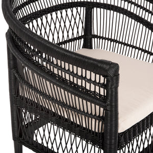 ΠΟΛΥΘΡΟΝΑ MALAWI HM9635.03 ΞΥΛΟ ΜΑΟΝΙ ΜΕ RATTAN ΜΑΥΡΟ-ΛΕΥΚΟ ΜΑΞΙΛΑΡΙ 80x70x86Υεκ. - Pakobazaar