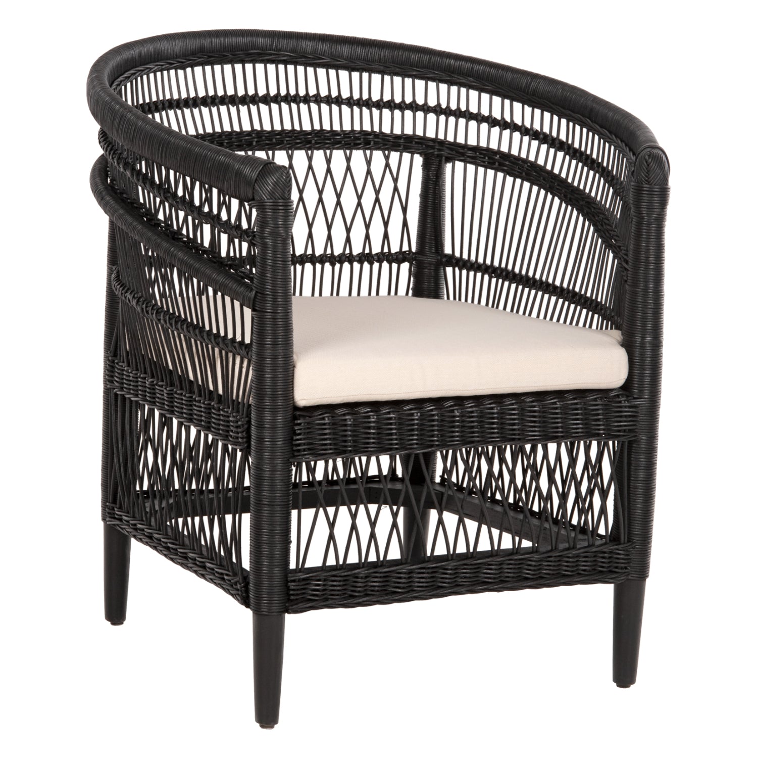 ΠΟΛΥΘΡΟΝΑ MALAWI HM9635.03 ΞΥΛΟ ΜΑΟΝΙ ΜΕ RATTAN ΜΑΥΡΟ-ΛΕΥΚΟ ΜΑΞΙΛΑΡΙ 80x70x86Υεκ. - Pakobazaar