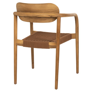 ΠΟΛΥΘΡΟΝΑ OSLO HM9636.01 ΞΥΛΟ TEAK ΦΥΣΙΚΟ & ΚΑΦΕ ΣΧΟΙΝΙ 55x54x80Y εκ. - Pakobazaar