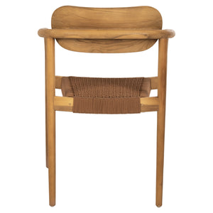 ΠΟΛΥΘΡΟΝΑ OSLO HM9636.01 ΞΥΛΟ TEAK ΦΥΣΙΚΟ & ΚΑΦΕ ΣΧΟΙΝΙ 55x54x80Y εκ. - Pakobazaar