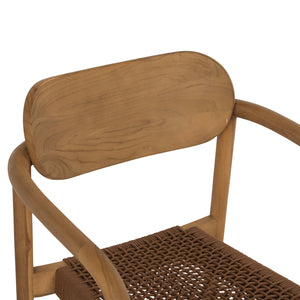 ΠΟΛΥΘΡΟΝΑ OSLO HM9636.01 ΞΥΛΟ TEAK ΦΥΣΙΚΟ & ΚΑΦΕ ΣΧΟΙΝΙ 55x54x80Y εκ. - Pakobazaar