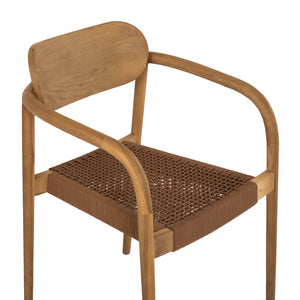 ΠΟΛΥΘΡΟΝΑ OSLO HM9636.01 ΞΥΛΟ TEAK ΦΥΣΙΚΟ & ΚΑΦΕ ΣΧΟΙΝΙ 55x54x80Y εκ. - Pakobazaar