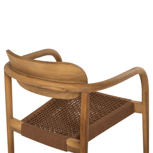 ΠΟΛΥΘΡΟΝΑ OSLO HM9636.01 ΞΥΛΟ TEAK ΦΥΣΙΚΟ & ΚΑΦΕ ΣΧΟΙΝΙ 55x54x80Y εκ. - Pakobazaar