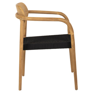 ΠΟΛΥΘΡΟΝΑ OSLO HM9636.02 ΞΥΛΟ TEAK ΦΥΣΙΚΟ & ΜΑΥΡΟ ΣΧΟΙΝΙ 55x54x80Y εκ. - Pakobazaar