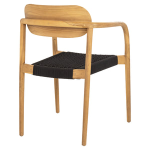 ΠΟΛΥΘΡΟΝΑ OSLO HM9636.02 ΞΥΛΟ TEAK ΦΥΣΙΚΟ & ΜΑΥΡΟ ΣΧΟΙΝΙ 55x54x80Y εκ. - Pakobazaar