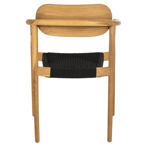 ΠΟΛΥΘΡΟΝΑ OSLO HM9636.02 ΞΥΛΟ TEAK ΦΥΣΙΚΟ & ΜΑΥΡΟ ΣΧΟΙΝΙ 55x54x80Y εκ. - Pakobazaar