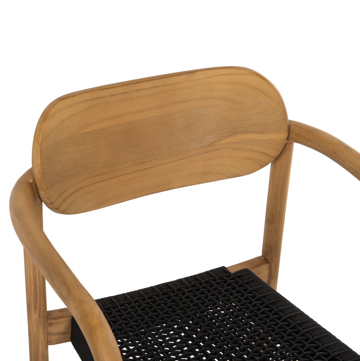 ΠΟΛΥΘΡΟΝΑ OSLO HM9636.02 ΞΥΛΟ TEAK ΦΥΣΙΚΟ & ΜΑΥΡΟ ΣΧΟΙΝΙ 55x54x80Y εκ. - Pakobazaar