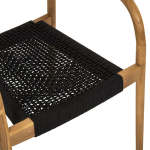 ΠΟΛΥΘΡΟΝΑ OSLO HM9636.02 ΞΥΛΟ TEAK ΦΥΣΙΚΟ & ΜΑΥΡΟ ΣΧΟΙΝΙ 55x54x80Y εκ. - Pakobazaar