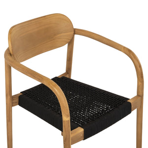 ΠΟΛΥΘΡΟΝΑ OSLO HM9636.02 ΞΥΛΟ TEAK ΦΥΣΙΚΟ & ΜΑΥΡΟ ΣΧΟΙΝΙ 55x54x80Y εκ. - Pakobazaar