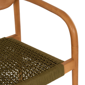 ΠΟΛΥΘΡΟΝΑ OSLO HM9636.05 ΞΥΛΟ TEAK ΦΥΣΙΚΟ & ΠΡΑΣΙΝΟ ΣΧΟΙΝΙ 55x54x80Yεκ. - Pakobazaar